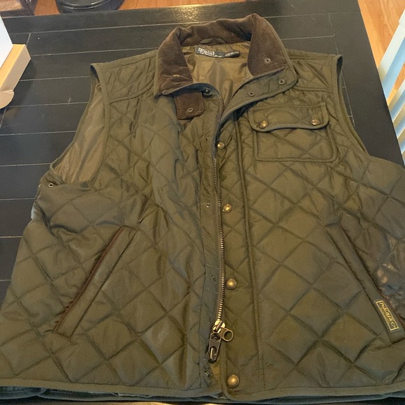 Ralph Lauren Polo olive green quilted vest, men’s size XL - Picture 1 of 5